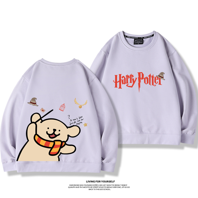 線條小狗2023親子情侶裝 圓領長袖