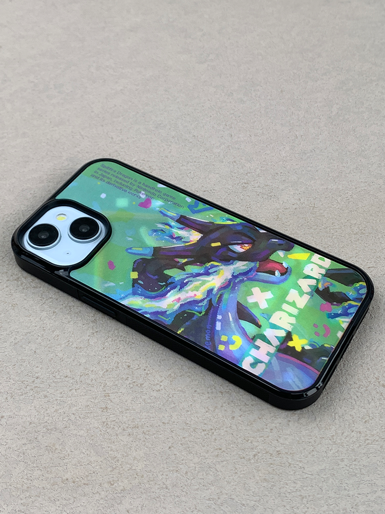 卡通噴火龍3D幻圖磁吸防摔手機殼