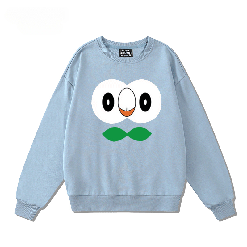 精靈寶可夢木木梟火斑喵 2024親子情侶裝 圓領長袖