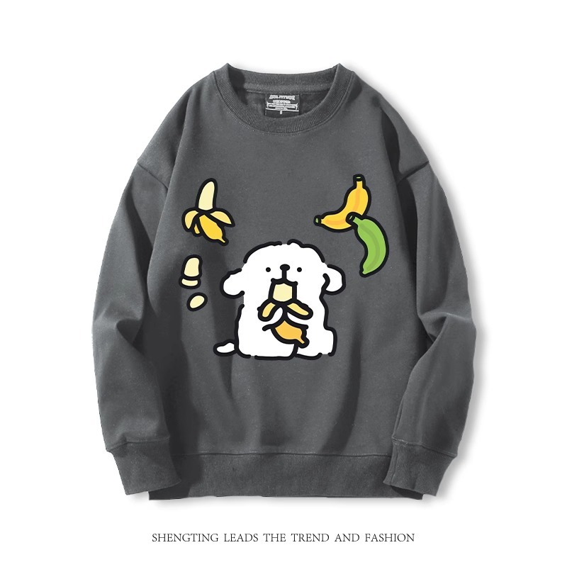 線條小狗 2024親子情侶裝 圓領長袖