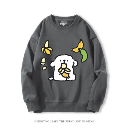 線條小狗 2024親子情侶裝 圓領長袖