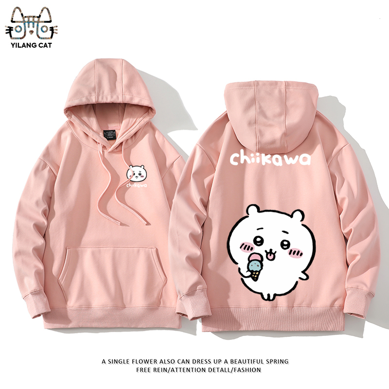 Chiikawa聯名衛衣2025秋冬新款親子情侶裝連帽衛衣