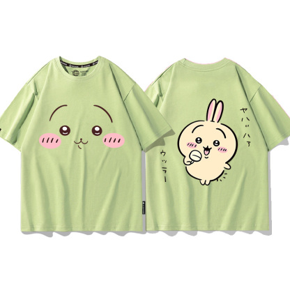 Chiikawa聯名衛衣2024秋冬新款親子情侶裝薄絨款連帽衛衣