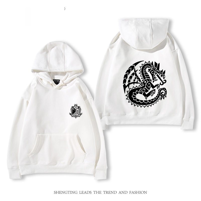 Monster Hunter Rise怪物獵人崛起 聯名衛衣2024秋冬新款親子情侶裝薄絨款連帽衛衣