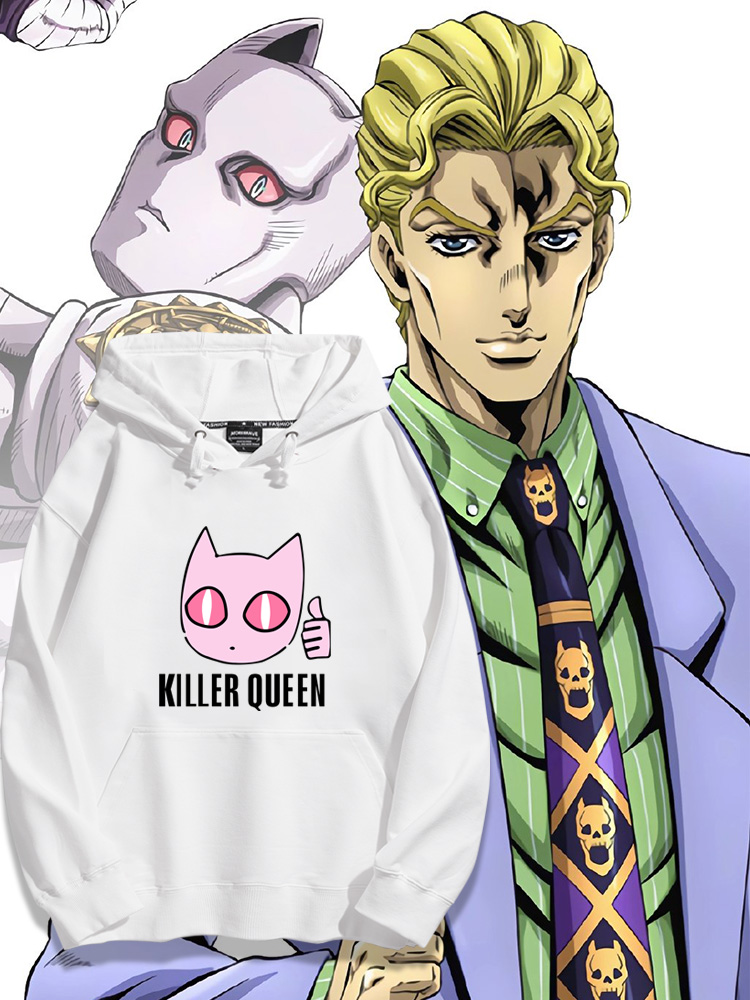 JOJO的奇妙冒險聯名衛衣2024秋冬新款親子情侶裝薄絨款連帽衛衣