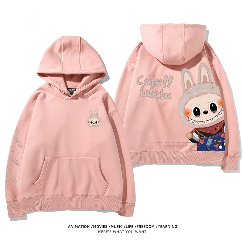 labubu新款 寬鬆百搭 秋冬款 寬鬆連帽衛衣