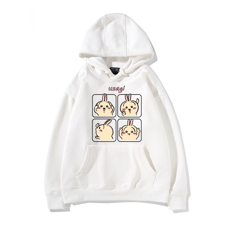 chiikawa 2024秋冬新款親子情侶裝薄絨款連帽衛衣