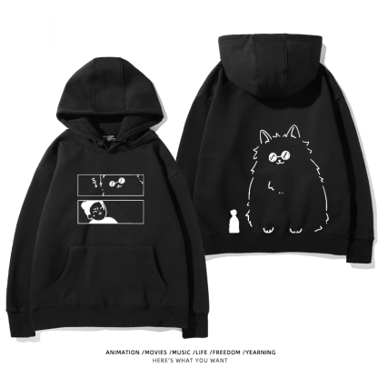 咒術迴戰聯名衛衣2024秋冬新款親子情侶裝薄絨款連帽衛衣