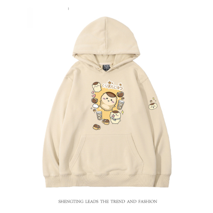 chiikawa 2024秋冬新款親子情侶裝薄絨款連帽衛衣