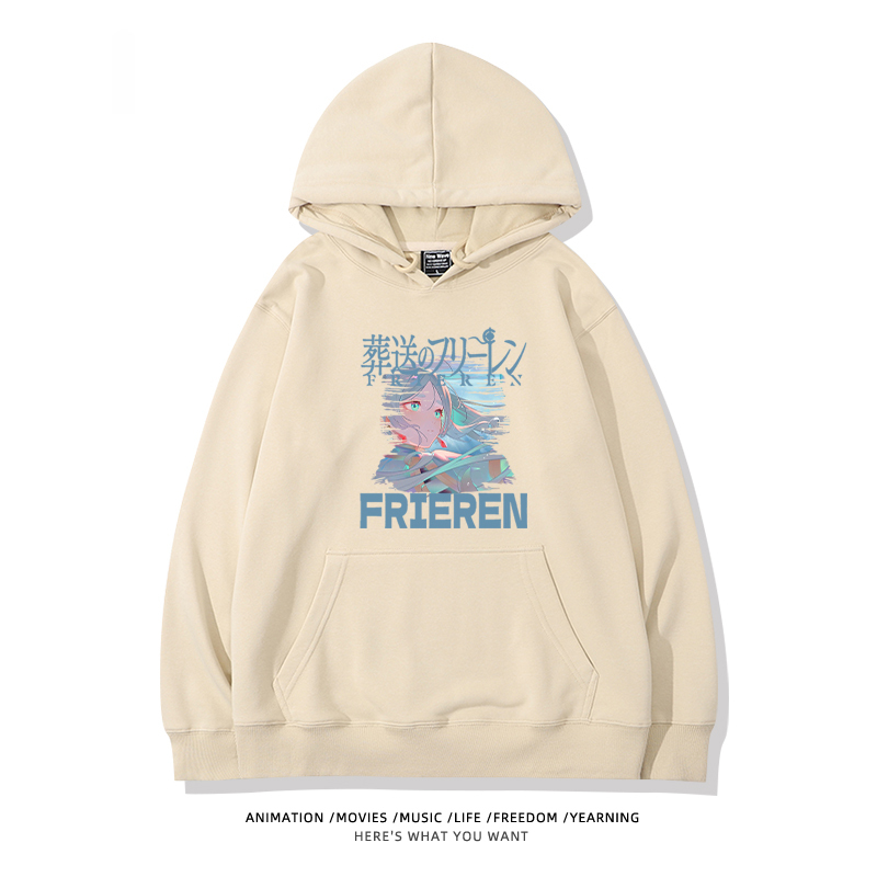 葬送的芙莉蓮 2024秋冬新款親子情侶裝薄絨款連帽衛衣