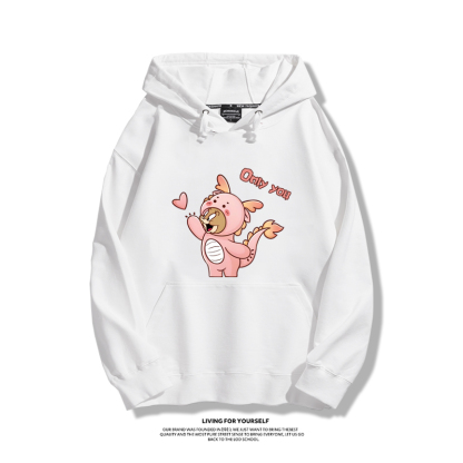 貓和老鼠聯名衛衣2023秋冬新款親子情侶裝薄絨款連帽衛衣