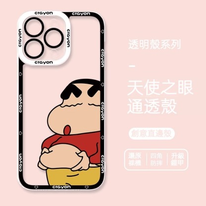 蘋果 系列蠟筆小新 天使眼透明防摔軟殼