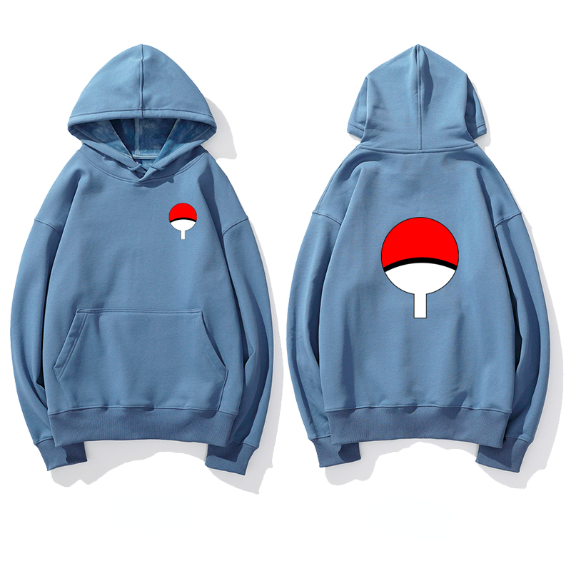 火影忍者聯名衛衣2024秋冬新款親子情侶裝薄絨款連帽衛衣