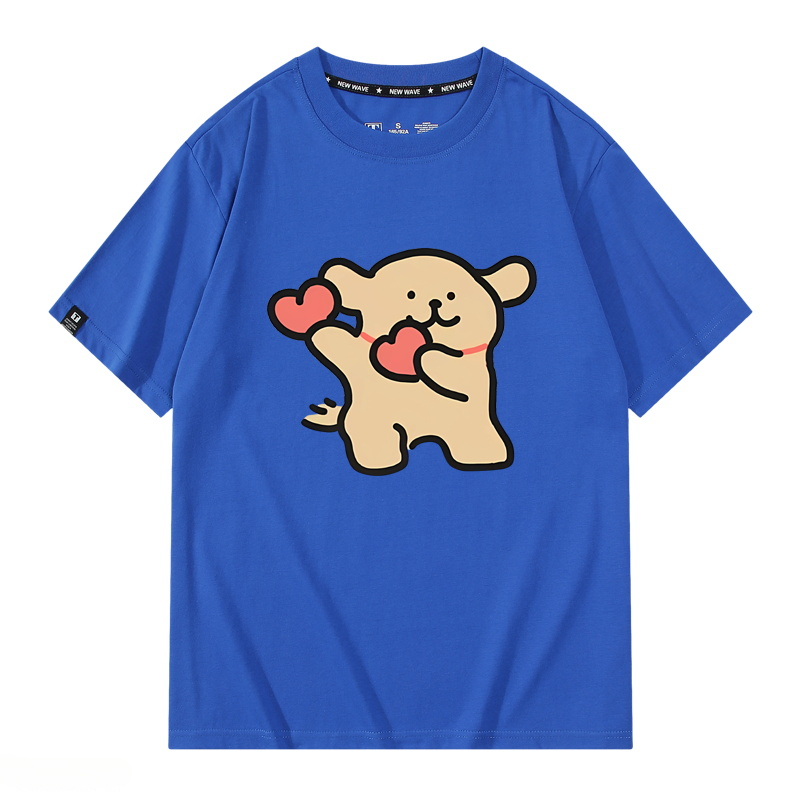 線條小狗 2024親子情侶男女同款 純棉T恤