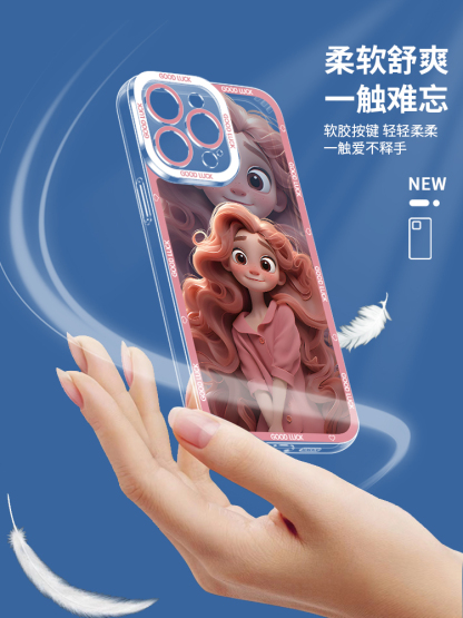 蘋果 系列迪士尼公主天使眼透明防摔手機殼