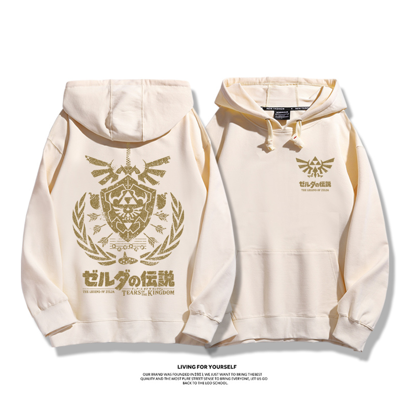 薩爾達傳說王國之淚聯名衛衣2023秋冬新款親子情侶裝薄絨款連帽衛衣