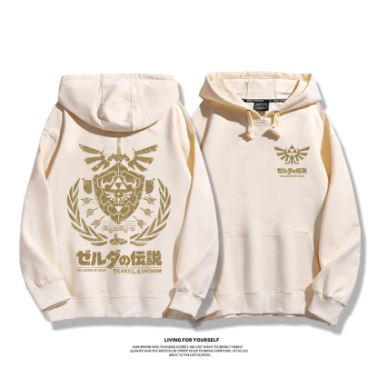 薩爾達傳說王國之淚聯名衛衣2023秋冬新款親子情侶裝薄絨款連帽衛衣
