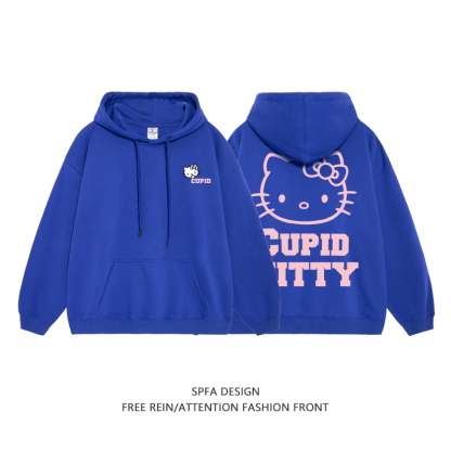 HelloKitty新款 寬鬆百搭 秋冬款 寬鬆連帽衛衣