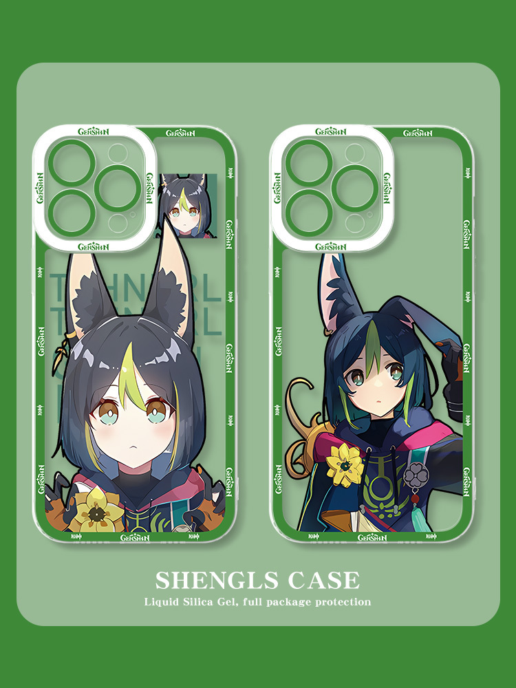 蘋果 系列原神提納里天使眼透明防摔軟殼