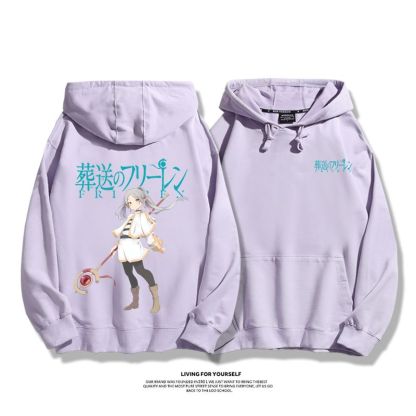 葬送的芙莉蓮2023秋冬新款親子情侶裝薄絨款連帽衛衣