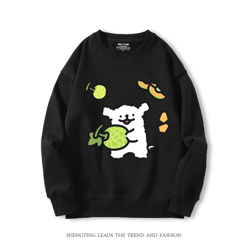 線條小狗 2024親子情侶裝 圓領長袖