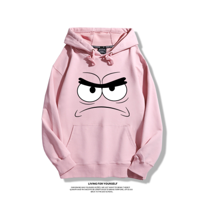 海綿寶寶聯名衛衣2023秋冬新款親子情侶裝薄絨款連帽衛衣