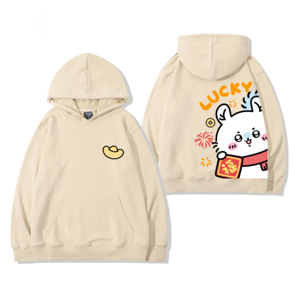 chiikawa 2024秋冬新款親子情侶裝薄絨款連帽衛衣