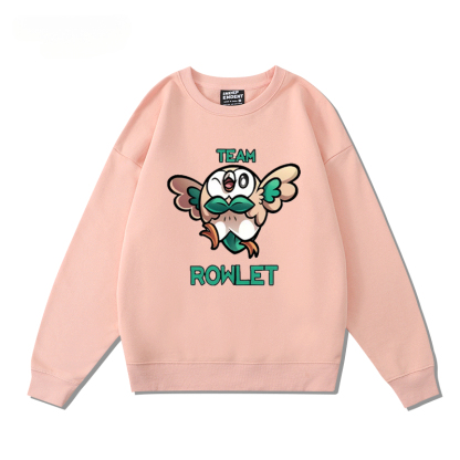 精靈寶可夢木木梟火斑喵 2024親子情侶裝 圓領長袖