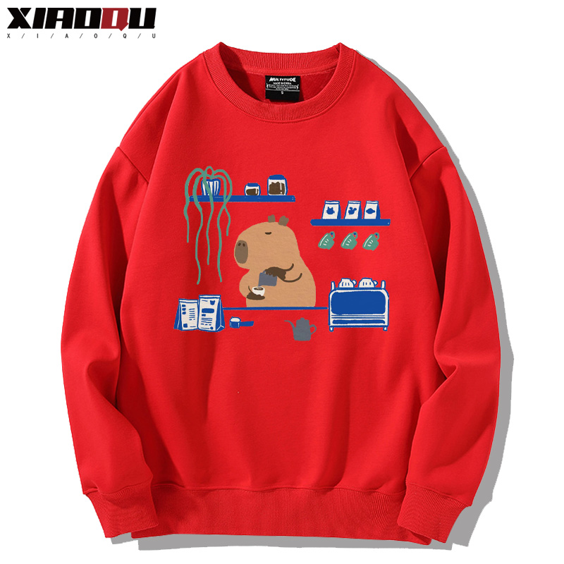 卡皮巴拉 2024親子情侶裝 圓領長袖