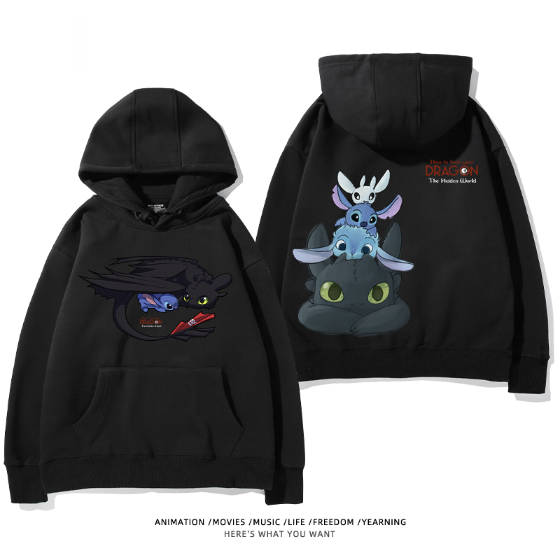 馴龍高手 聯名衛衣2024秋冬新款親子情侶裝薄絨款連帽衛衣