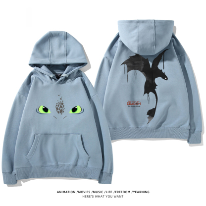 馴龍高手 聯名衛衣2024秋冬新款親子情侶裝薄絨款連帽衛衣