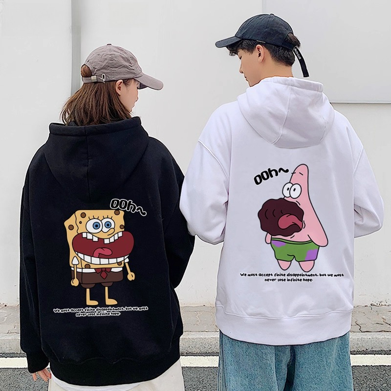 海綿寶寶 聯名衛衣2025秋冬新款親子情侶裝連帽衛衣