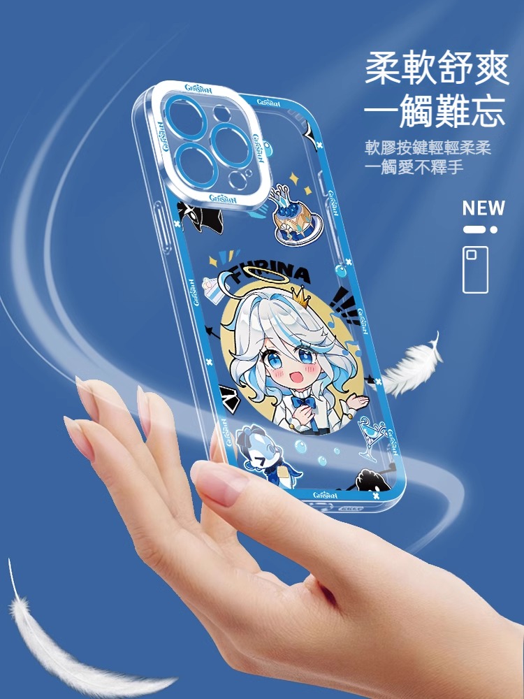 蘋果 系列Q版原神天使眼透明防摔軟殼