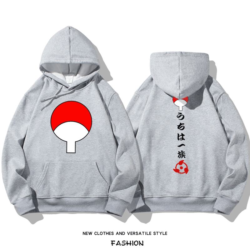 火影忍者聯名衛衣2024秋冬新款親子情侶裝薄絨款連帽衛衣