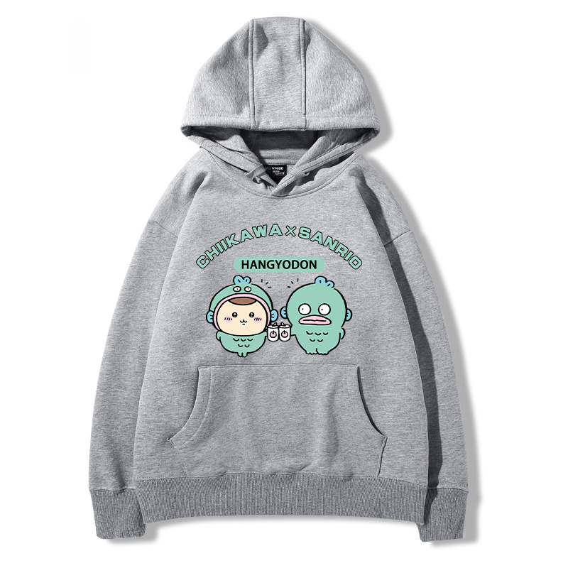 chiikawa吉伊卡哇聯名三麗歐 2024秋冬新款親子情侶裝薄絨款連帽衛衣