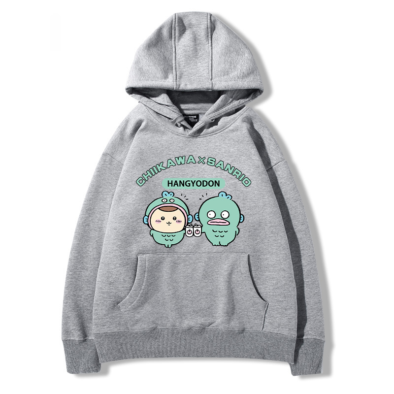 chiikawa吉伊卡哇聯名三麗歐 2024秋冬新款親子情侶裝薄絨款連帽衛衣