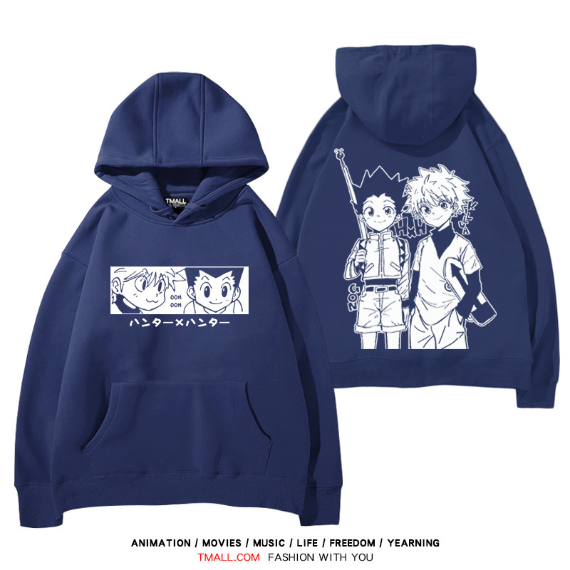 全職獵人 聯名衛衣2024秋冬新款親子情侶裝薄絨款連帽衛衣