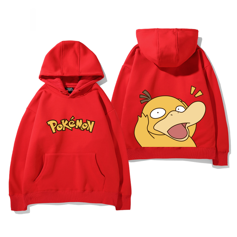 精靈寶可夢可達鴨 衛衣2025秋冬新款親子情侶裝連帽衛衣