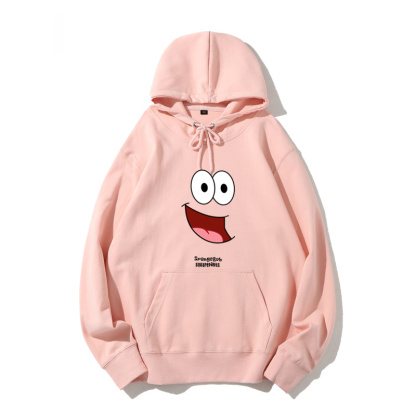 海綿寶寶 聯名衛衣2024秋冬新款親子情侶裝薄絨款連帽衛衣