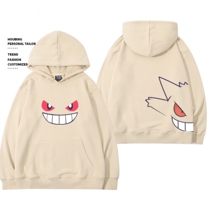 寶可夢 聯名衛衣2024秋冬新款親子情侶裝薄絨款連帽衛衣
