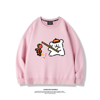 線條小狗2023親子情侶裝 圓領長袖