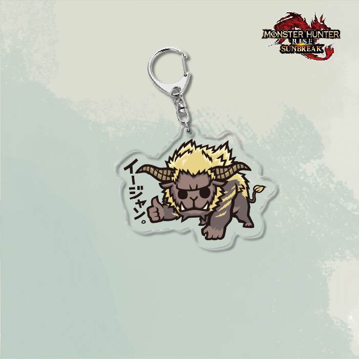 Monster Hunter Rise怪物獵人崛起滅盡龍雪鬼獸冰狼亞力克鑰匙扣掛飾【單買三件起送】