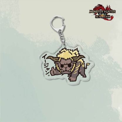 Monster Hunter Rise怪物獵人崛起滅盡龍雪鬼獸冰狼亞力克鑰匙扣掛飾【單買三件起送】