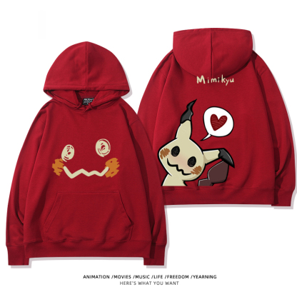 寶可夢 聯名衛衣2024秋冬新款親子情侶裝薄絨款連帽衛衣