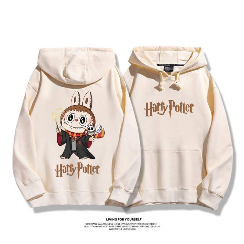 labubu新款聯名哈利波特 寬鬆百搭 秋冬款 寬鬆連帽衛衣