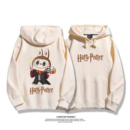 labubu新款聯名哈利波特 寬鬆百搭 秋冬款 寬鬆連帽衛衣
