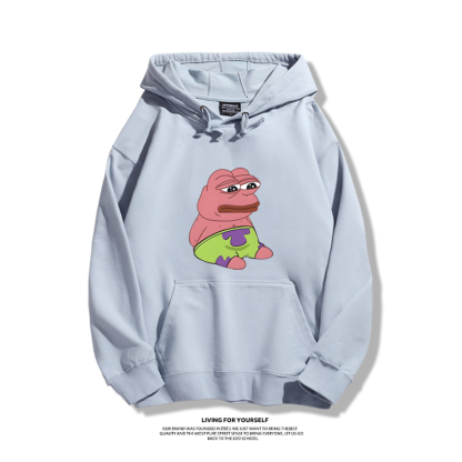 派大星聯名衛衣2024秋冬新款親子情侶裝薄絨款連帽衛衣