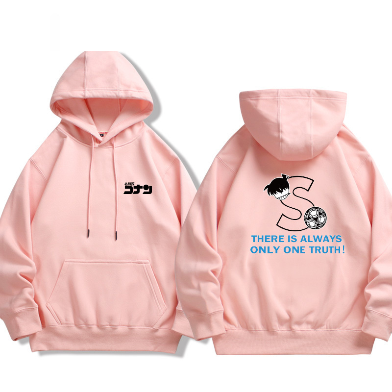 名偵探柯南 2024秋冬新款親子情侶裝薄絨款連帽衛衣