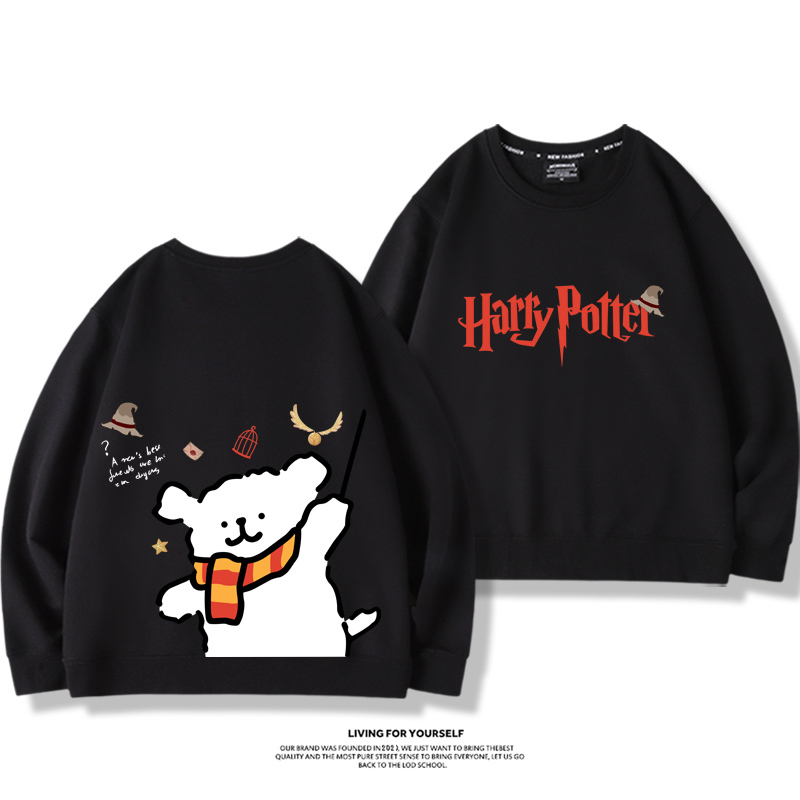 線條小狗2023親子情侶裝 圓領長袖