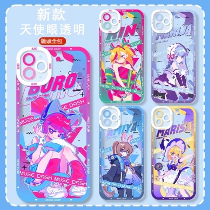 蘋果 系列喵斯快跑 初音未來天使眼透明防摔軟殼